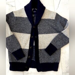 Gap Kids Boys Button Down Navy Cardigan Sweater Shawl Collar. Size Small (6-7)